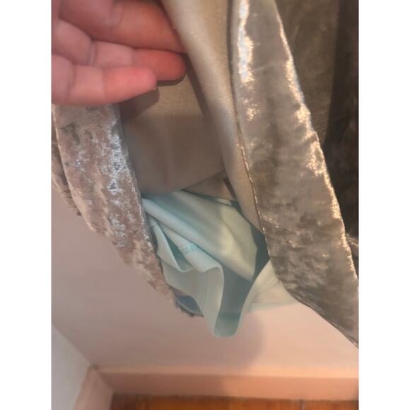 NWT Design Lab Lord & Taylor XS Sage Green Crushed Velvet Slip Dress Lined - Picture 8 of 10